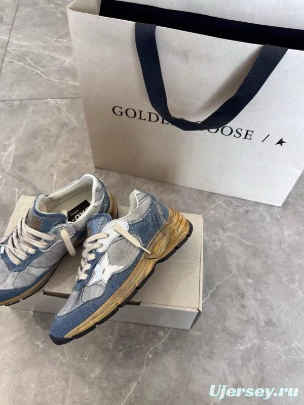 2024 Unisex GGDB Grey Blue Mesh Suede Sneakers