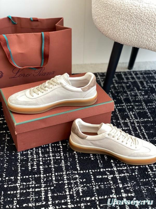 2024 Unisex LP White Beige Leather Suede Plimsolls MJ00320