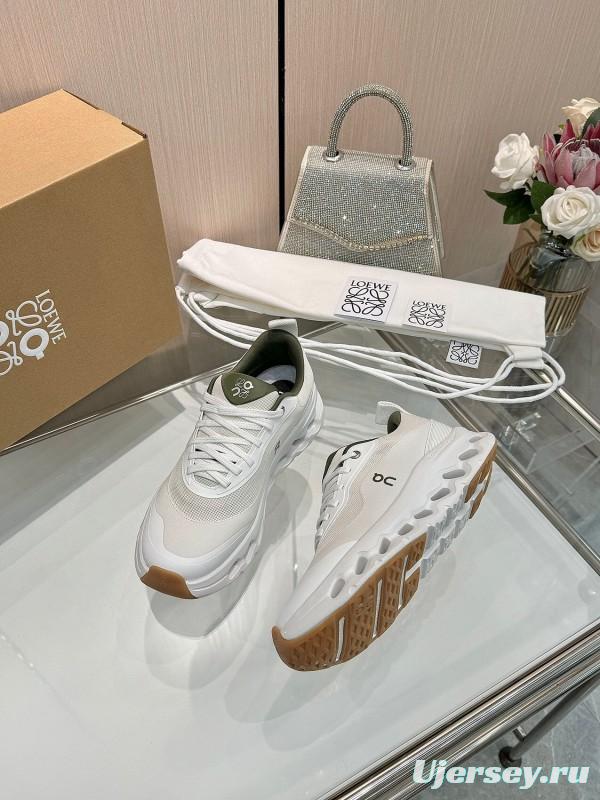 2025 Unisex Loewe White Mesh Sneakers Collaboration KFY00300