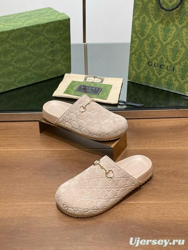 2024 Slippers Gucci Beige Leather Mule MJ00280