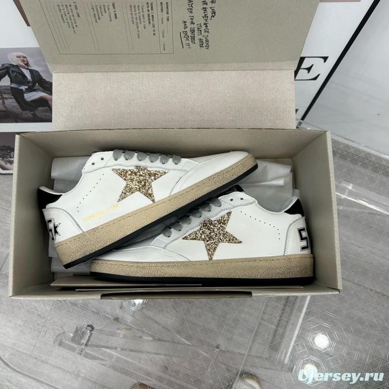 2024 Unisex GGDB White Gold Leather Sneakers MJ00260