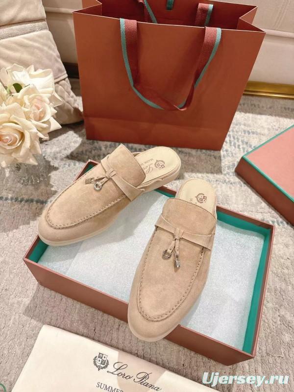 2025 Slippers LP Beige Suede Casual LY00360