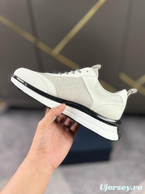 2024 Unisex Dior White Mesh Leather Casual Sneakers MJ00270