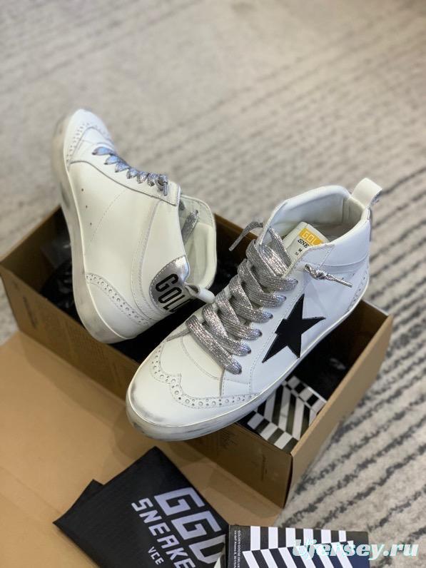 2024 Unisex GGDB White Black Leather High-top Sneakers MJ00300