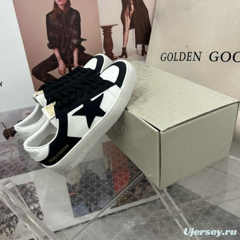 2024 Unisex GGDB Black White Leather Sneakers 
