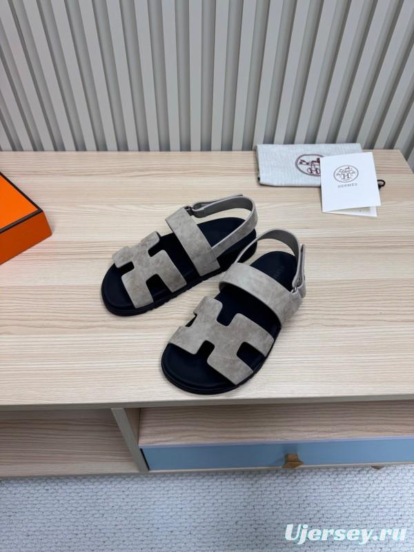 2025 Slippers Hermès Grey Suede Slippers