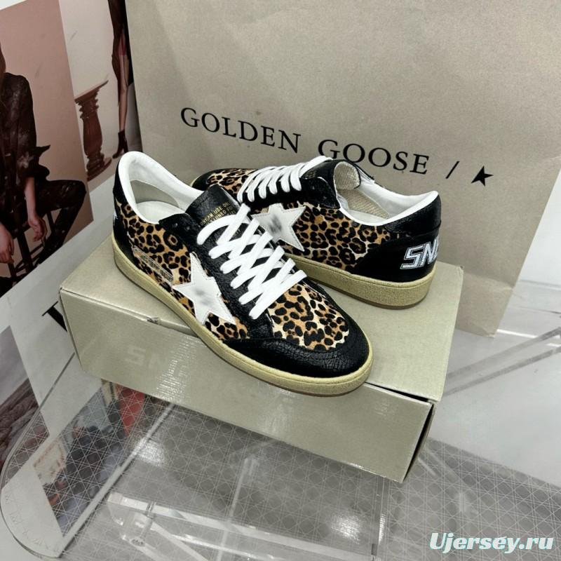 2024 Unisex GGDB Leopard Black White Leather Suede Low Top Sneakers MJ00260