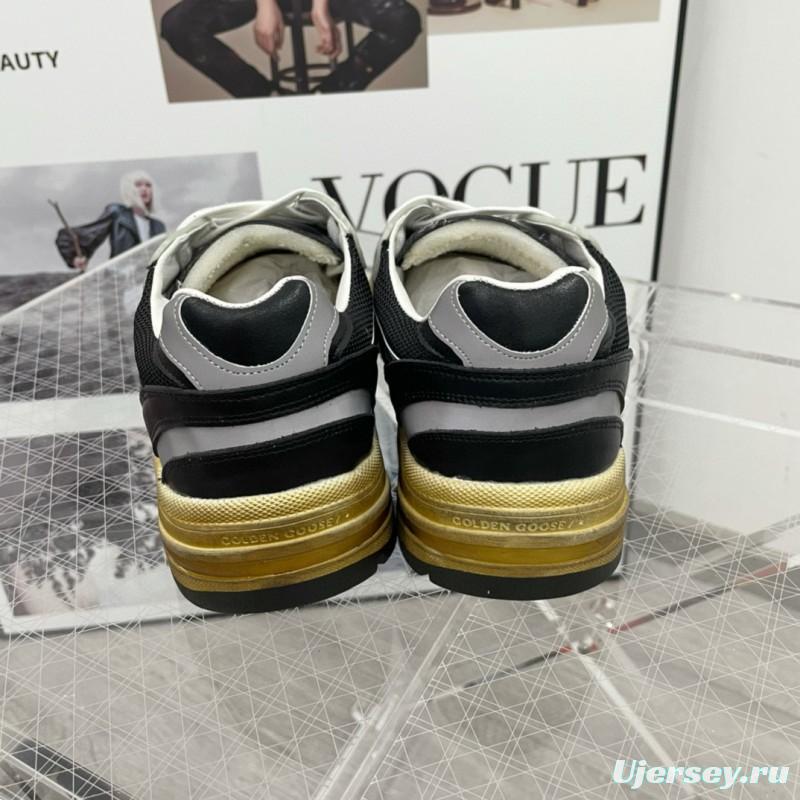 2024 Unisex GGDB Black White Grey Mesh Leather Sneakers