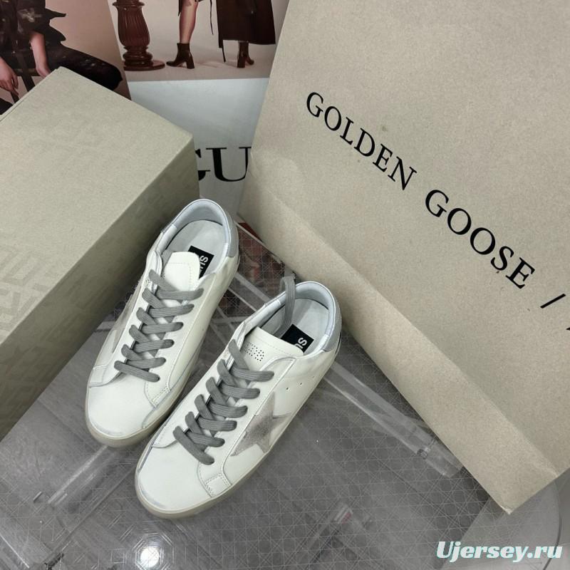2025 Unisex GGDB White Grey Leather Sneakers