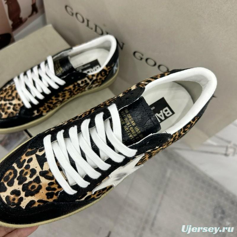 2024 Unisex GGDB Leopard Black White Leather Suede Low Top Sneakers MJ00260