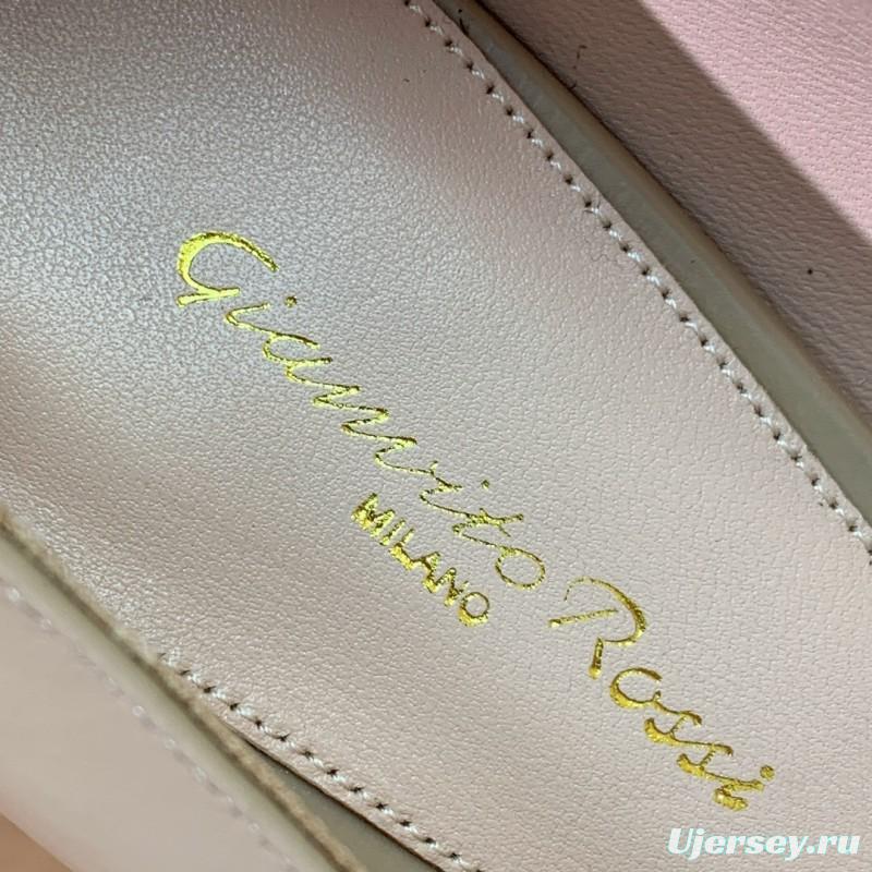 2025 Women Gianvito Rossi Beige Leather Pumps KFY00300