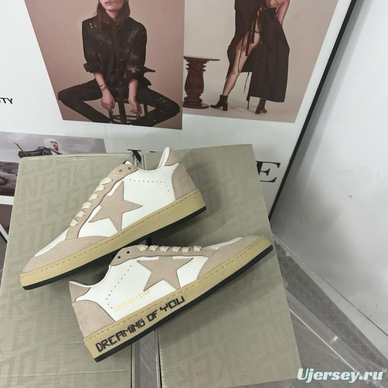 2024 Unisex GGDB White Beige Leather Suede Low Top Sneakers MJ00260