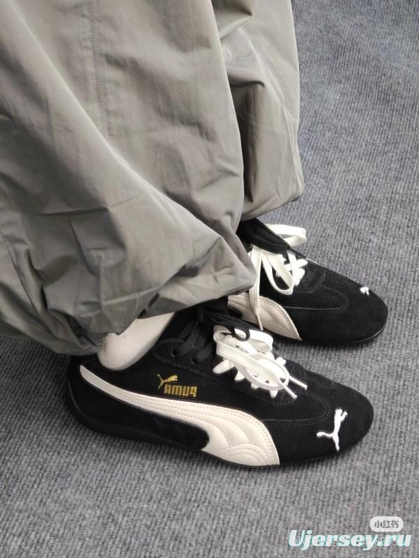 2025 Men Puma Black White Suede Sneakers KFY00260