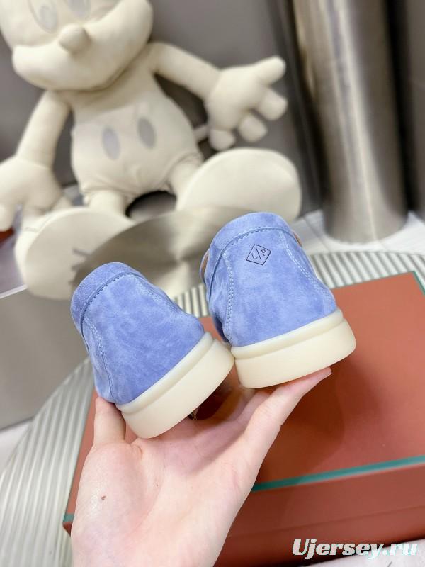 2024 Unisex LP Light Blue Suede Loafers MJ00270