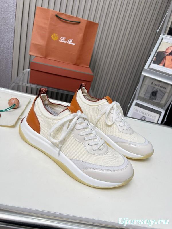 2024 Men LP White Beige Mesh Leather Sneakers