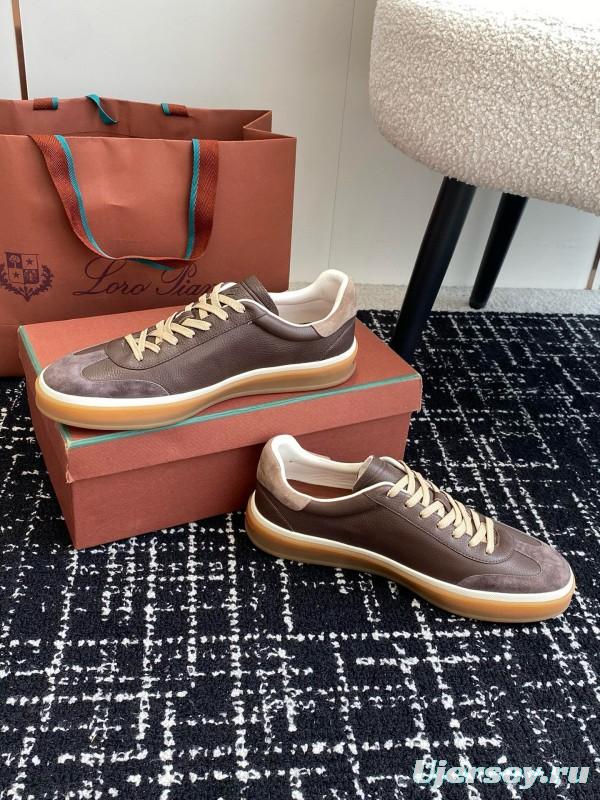 2024 Unisex LP Brown Taupe Leather Plimsolls MJ00320