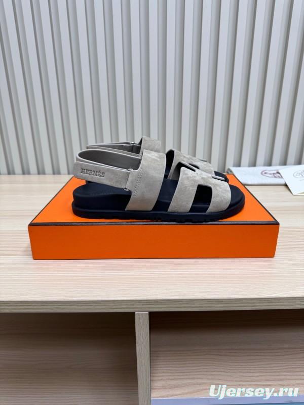 2025 Slippers Hermès Grey Suede Slippers