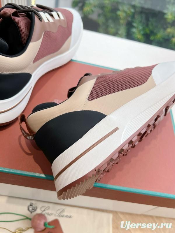 2024 Unisex Le Parmentier Brown Beige Knit Casual Sneakers Top Version MJ00340