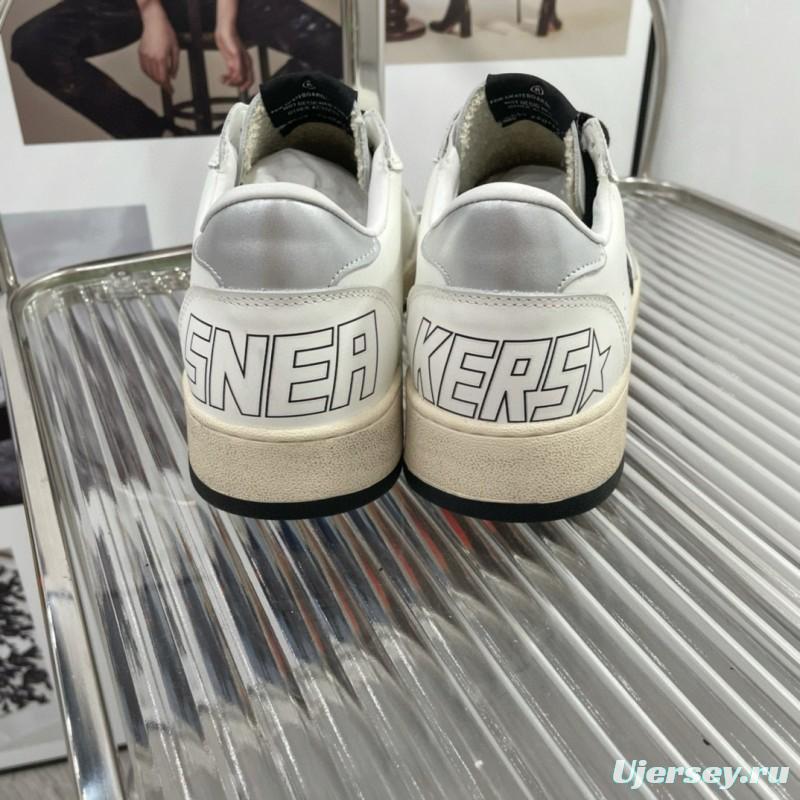 2024 Unisex GGDB White Black Leather Sneakers MJ00260