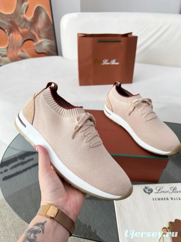 2024 Women Le Parmentier light pink wool knit sneakers MJ00330