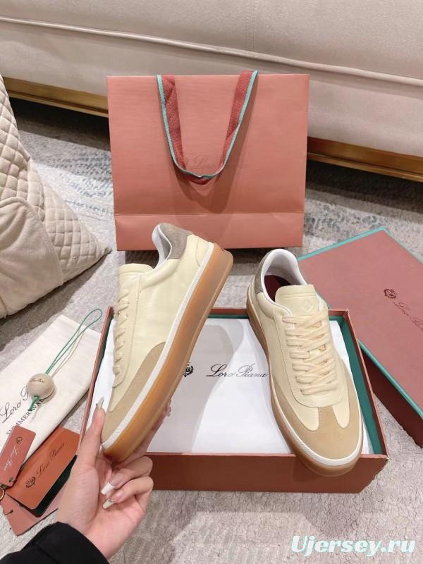2025 Unisex Le Parmentier Cream Beige Suede Leather Sneakers LY00320(F)/LY00330(M)
