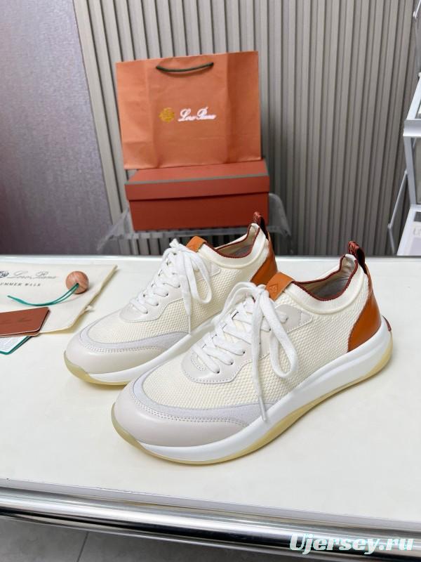 2024 Men LP White Beige Mesh Leather Sneakers