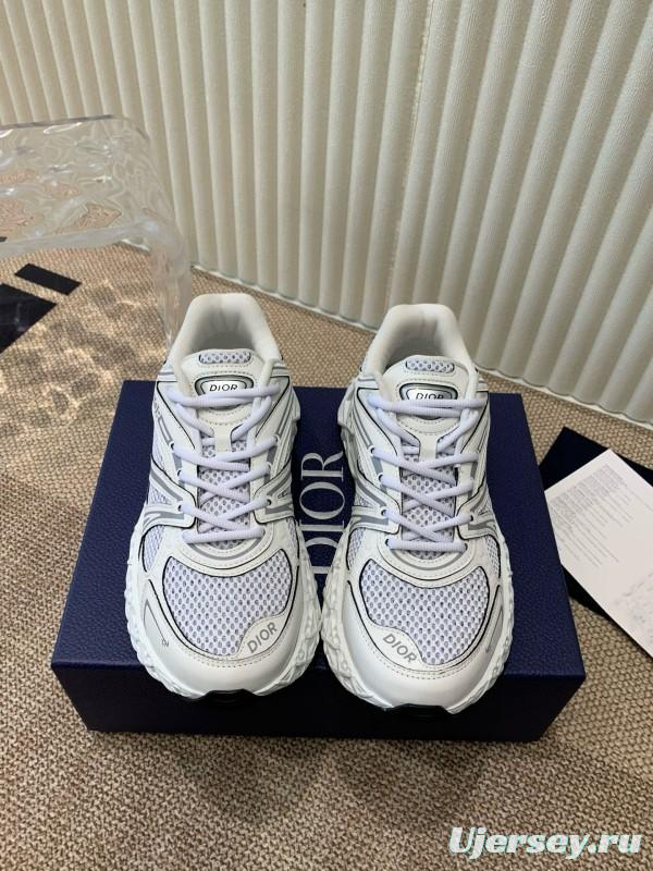 2024 Unisex Dior Beige Grey White Leather Mesh Sneakers MJ00400