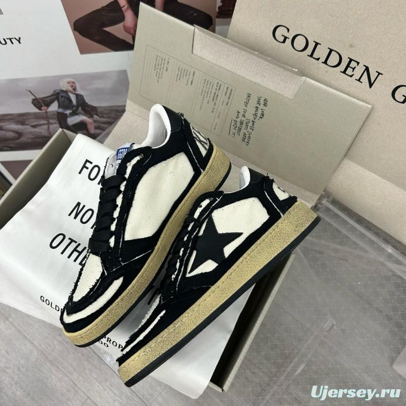 2024 Unisex GGDB Black White Canvas Leather Low Top Sneakers MJ00260