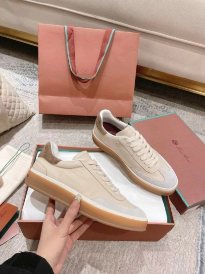 2025 Unisex Le Parmentier White Beige Soft Cow Leather Sneakers Advanced Craftsmanship LY00320(F)/LY00330(M)