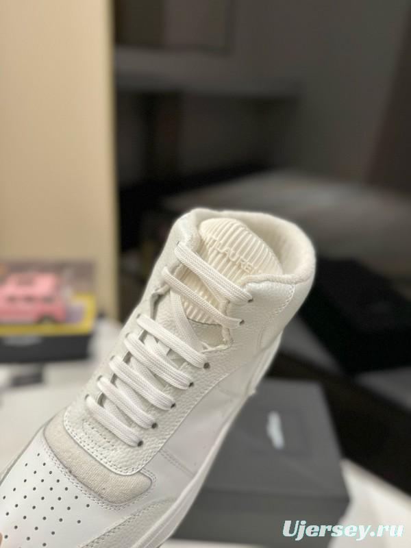 2024 Men Yves Saint Laurent white leather high top sneakers MJ00390