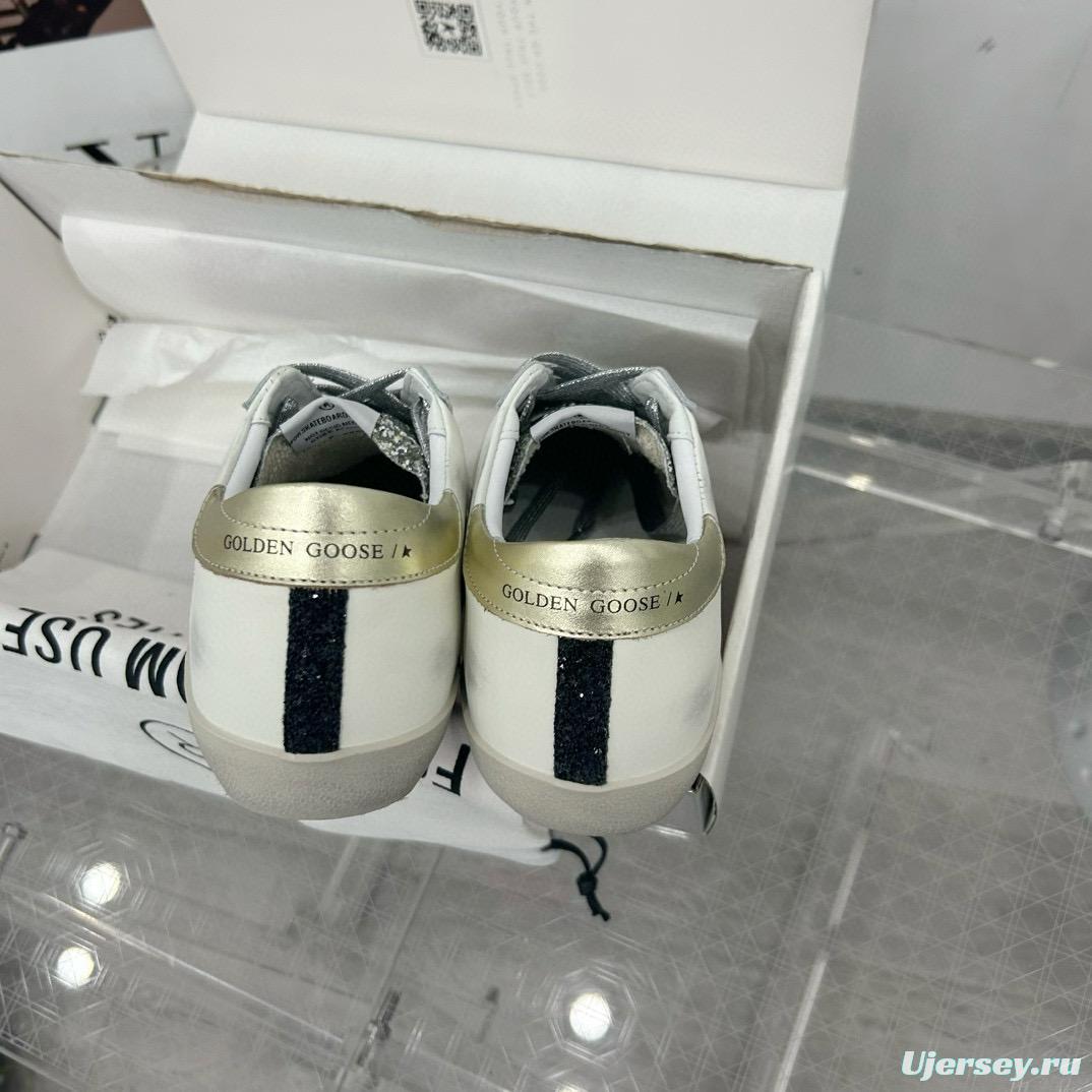 2025 Women GGDB White Leopard Print Leather Sneakers