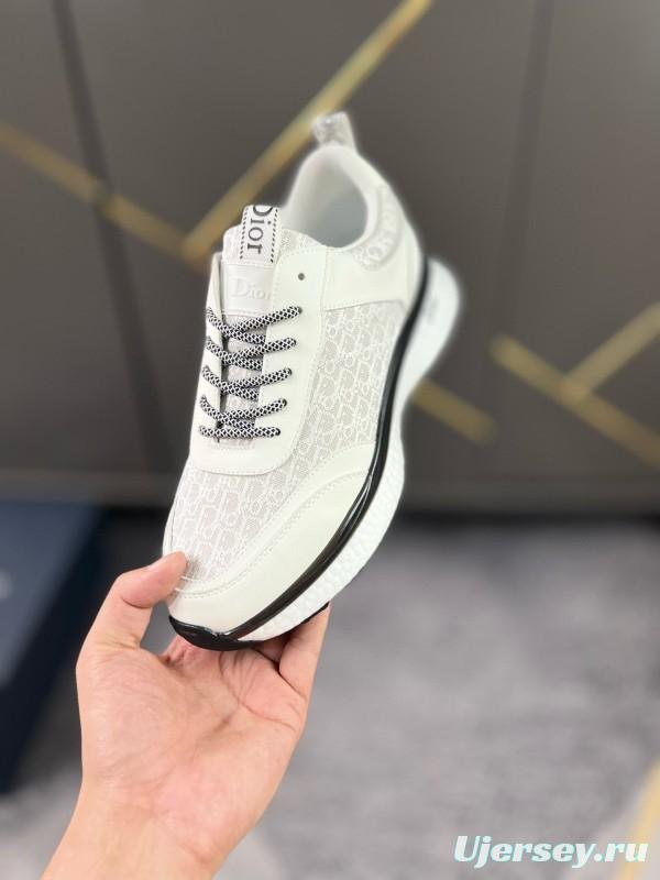2024 Unisex Dior White Mesh Leather Casual Sneakers MJ00270