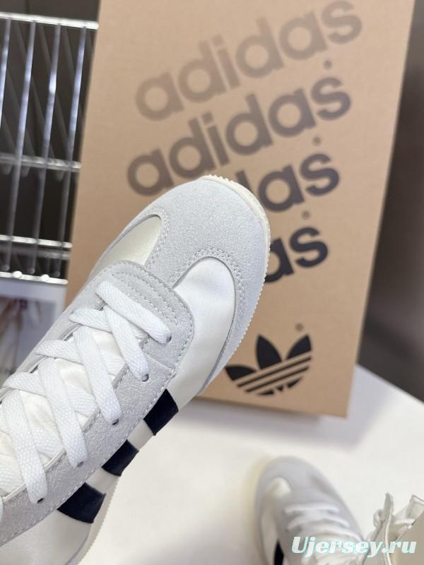 2025 Unisex Adidas White High-Top Sneakers Suede And Fabric Retro Design Original Sole KFY00320