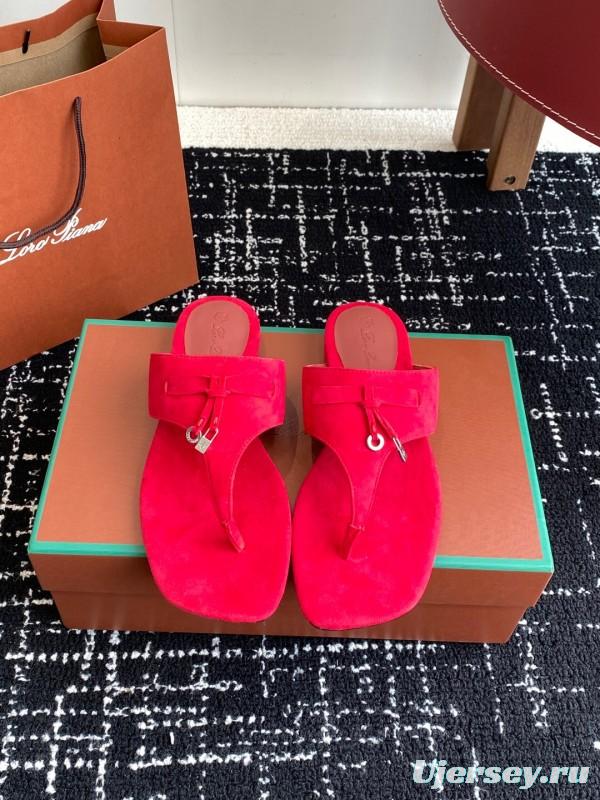2025 Slippers LP Red Suede Slippers