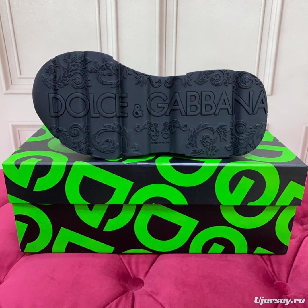 2025 Unisex Dolce Gabbana Black Mesh Leather Sneakers LY00330(F)/LY00340(M)