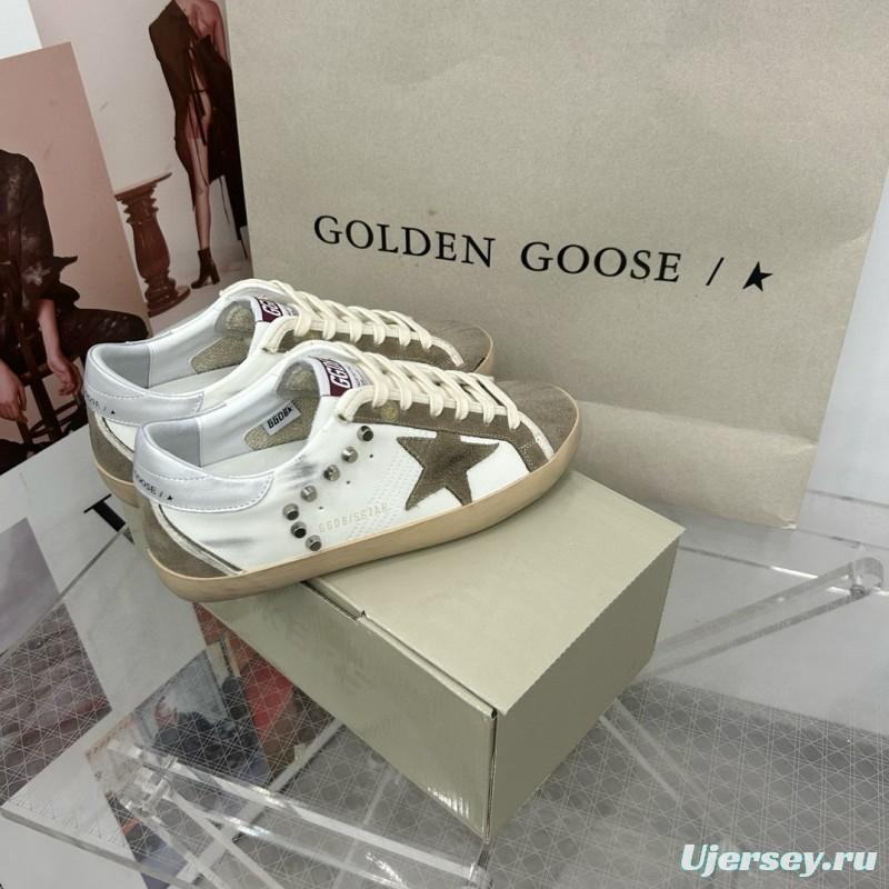 2025 Women GGDB White Beige Suede Leather Sneakers MJ00260