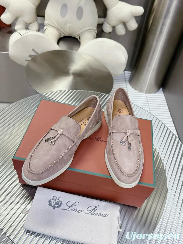 2024 Unisex Le Parmentier Beige Suede Loafers MJ00270