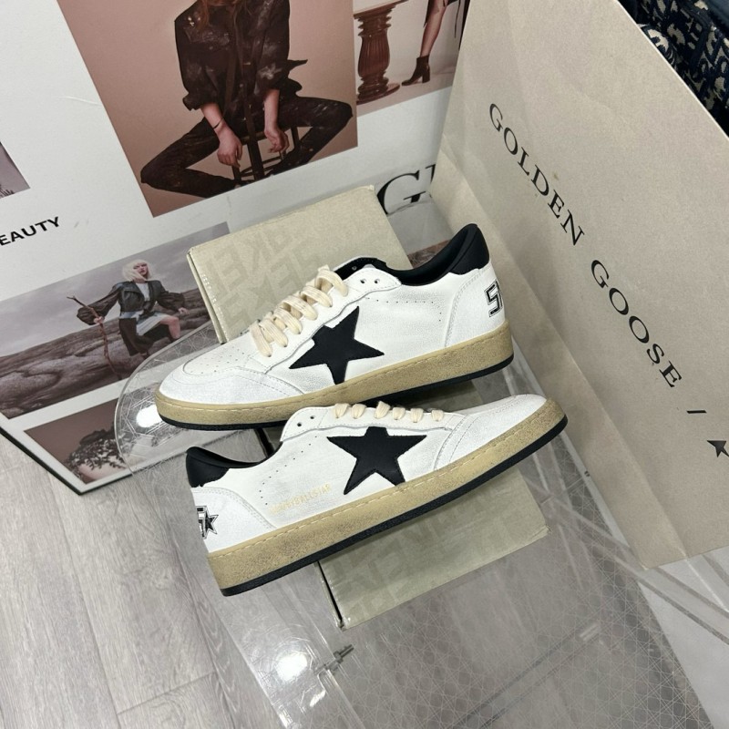 2024 Unisex GGDB White Black Leather Low Top Sneakers MJ00260
