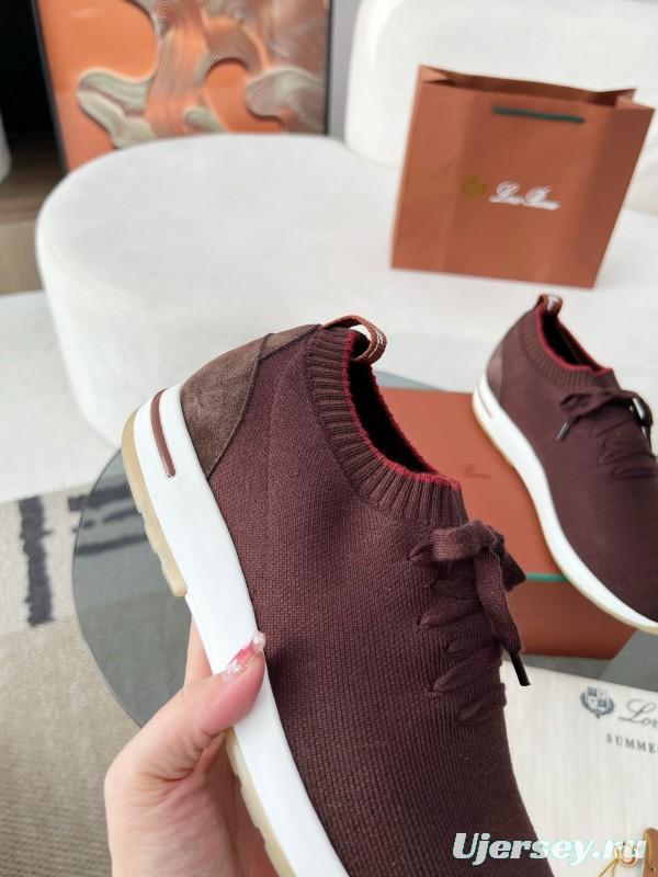 2024 Men LP Burgundy Wool Knit Sneakers MJ00330