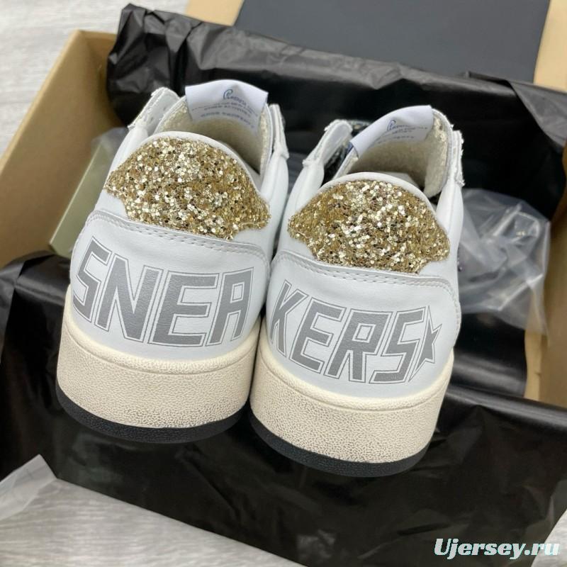 2024 Unisex GGDB White Purple Gold Leather Suede Sneakers MJ00260