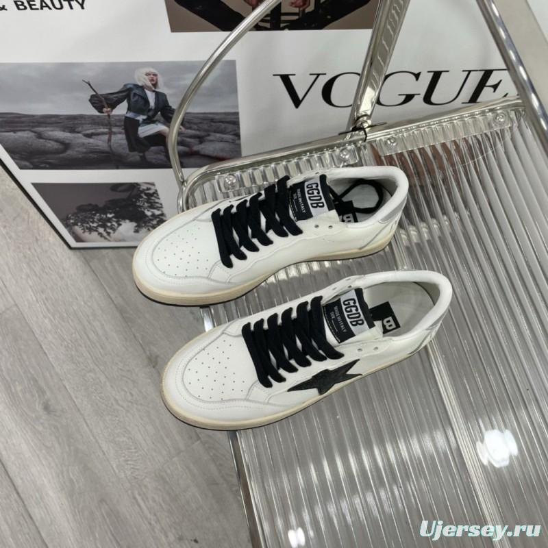 2024 Unisex GGDB White Black Leather Sneakers MJ00260