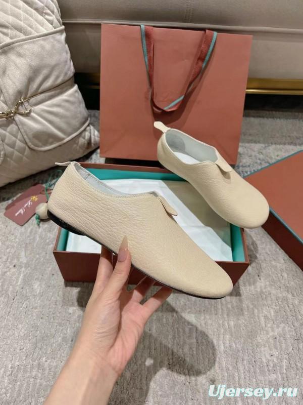 2025 Women LP Light Beige Leather Casual Shoes LY00300