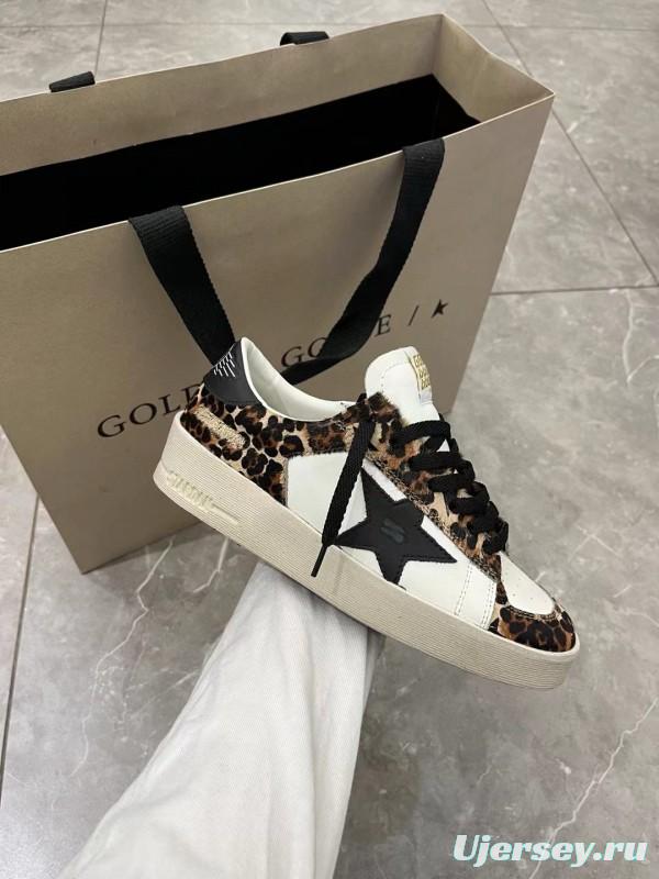 2024 Women GGDB White Leopard Leather Sneakers MJ00260