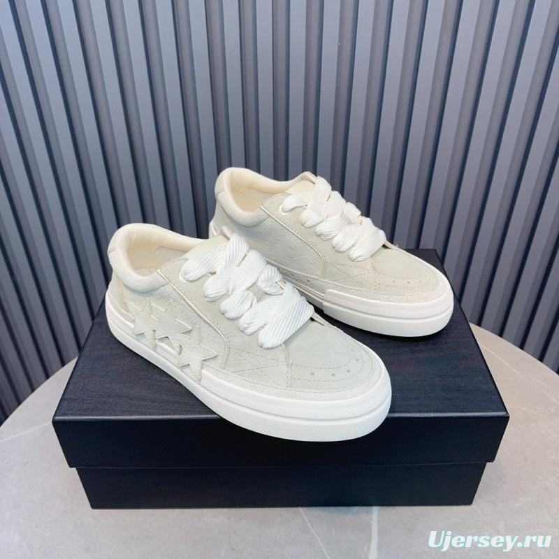 2024 Unisex Amiri White Leather Sneakers MJ00300