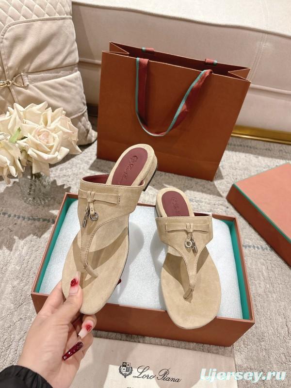 2025 Slippers Le Parmentier Beige Suede Slippers LY00250