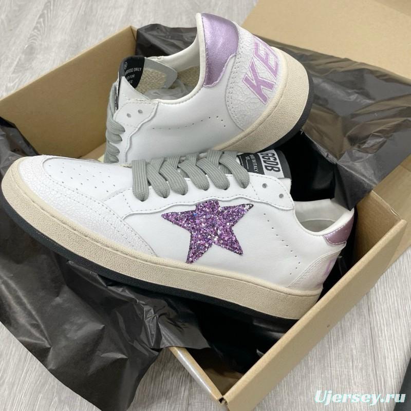 2024 Unisex GGDB White Purple Leather Sneakers MJ00260