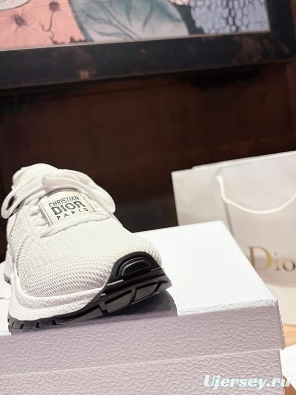 2025 Unisex Dior White Knit Mesh Sneakers LY00260