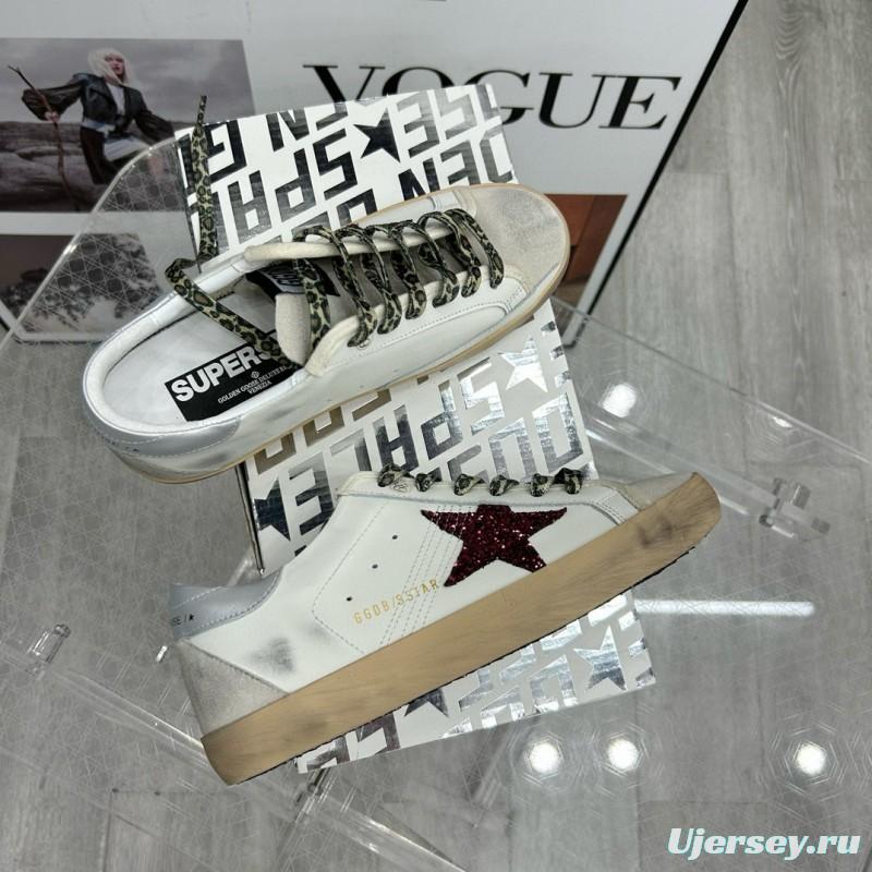 2025 Unisex GGDB White Red Leather Sneakers 63534