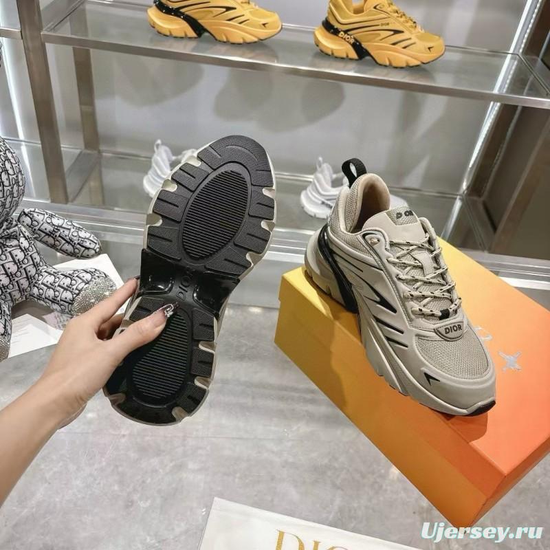 2024 Unisex Dior Beige Black Mesh Sneakers MJ00360
