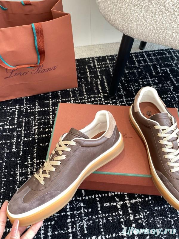 2024 Unisex LP Brown Taupe Leather Plimsolls MJ00320